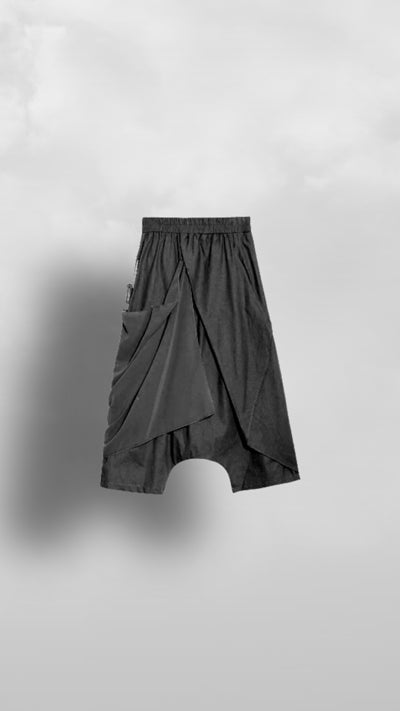 "Umeme" Black Oversized Cross Pants - Afro Soca Love Supply