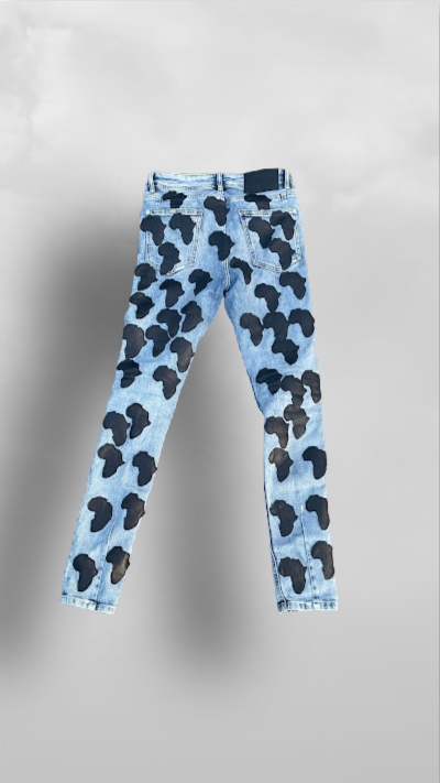 "Odogwu" Africa All Over Unisex Jeans - Afro Soca Love Supply
