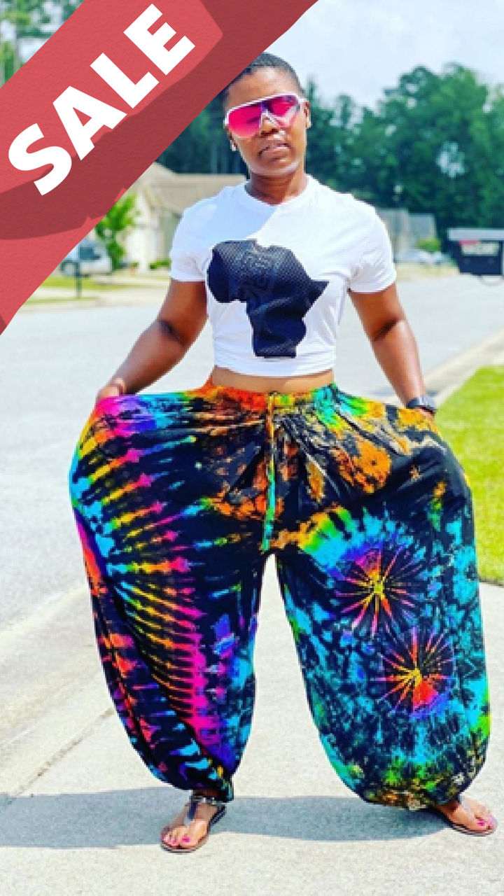 "Rangi" Tye Die Oversized Pant - Afro Soca Love Supply