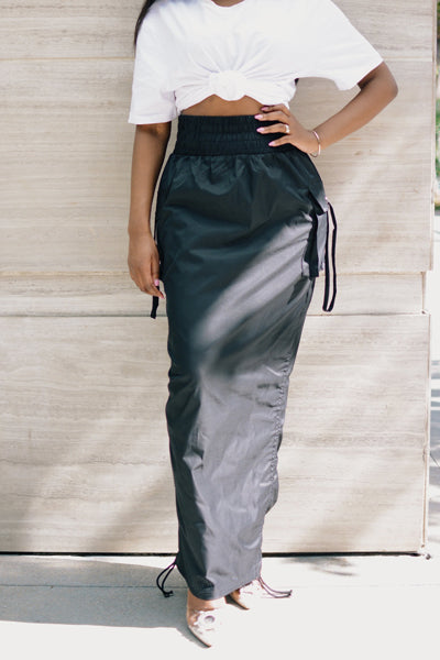 "Mizigo" Black Cargo Skirt - S Afro Soca Love Supply